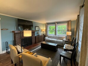 Smart-tv och eldstad