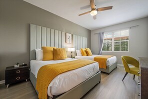 4 bedrooms, iron/ironing board, travel cot, WiFi