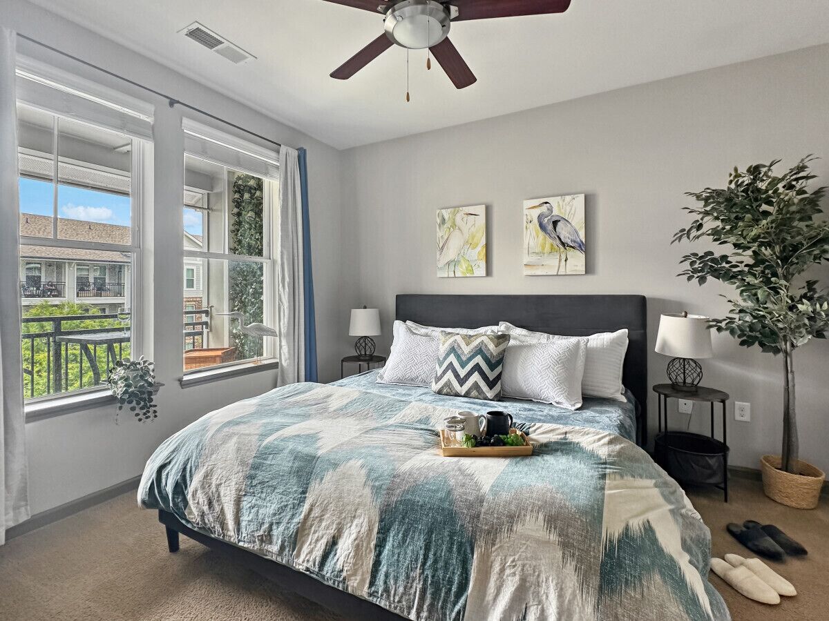 1 bedroom, desk, iron/ironing board, travel crib