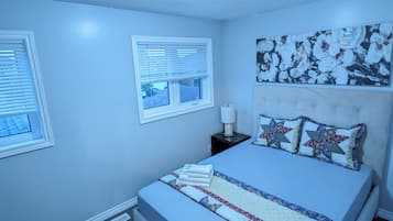 4 slaapkamers, een bureau, een strijkplank/strijkijzer, gratis wifi