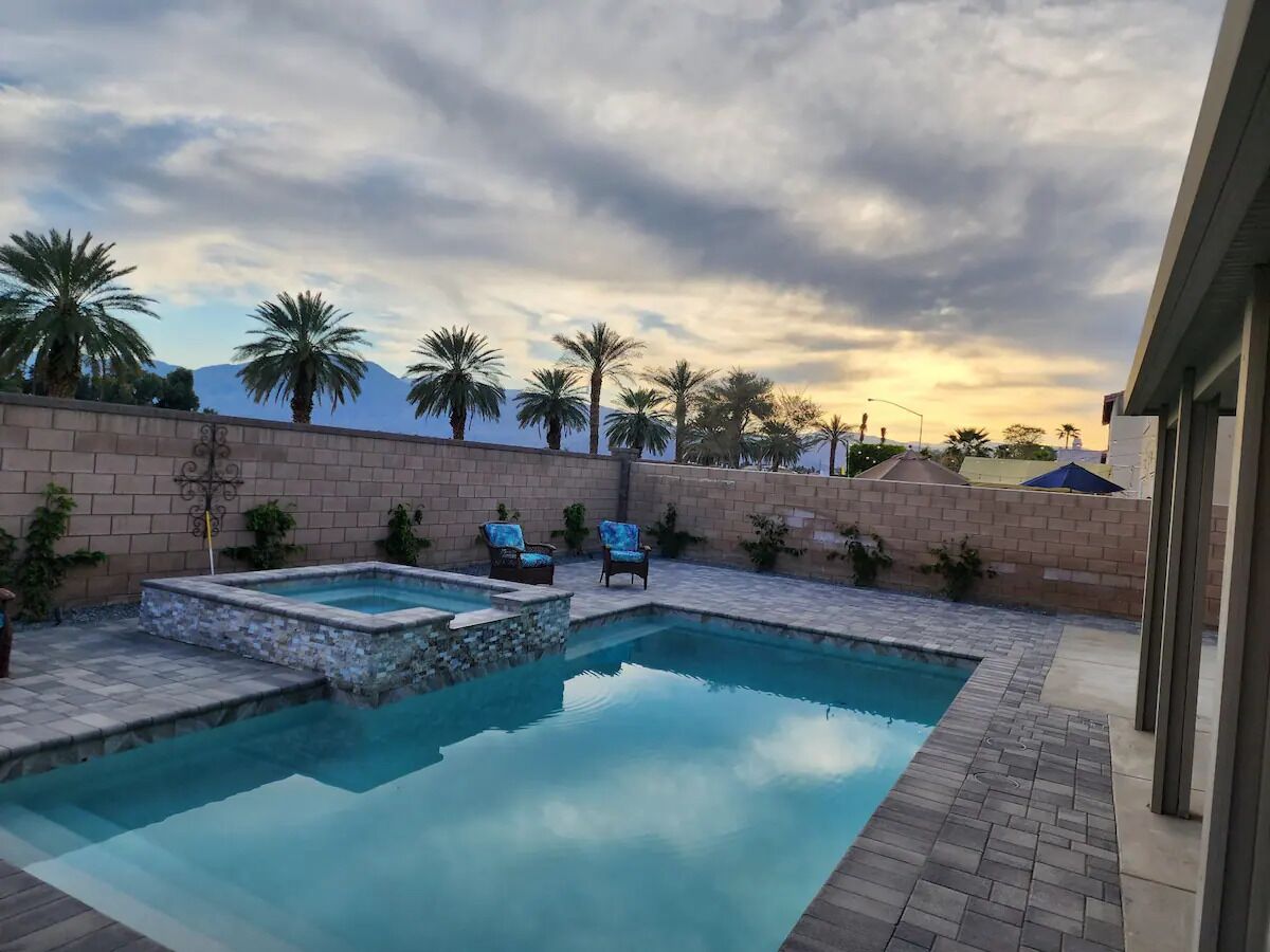 Piscine extérieure, piscine chauffée