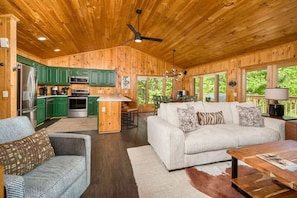 Smart TV, fireplace, video games, offices