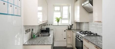 Fridge, oven, dishwasher, toaster