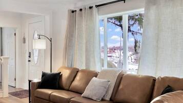 Smart TV, fireplace, video games, books