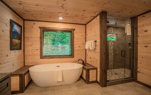 Shower, towels - Mountain Dreams - Mountain views for miles! (Sevierville)