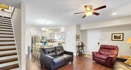 Outside Relaxation - View of Rock City - Modern Country Getaway - Spacious Townhome - Fire Pit