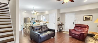 Outside Relaxation - View of Rock City - Modern Country Getaway - Spacious Townhome - Fire Pit