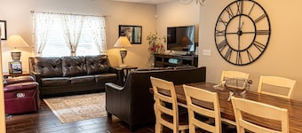 Outside Relaxation - View of Rock City - Modern Country Getaway - Spacious Townhome - Fire Pit