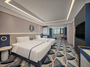 Luxury Twin Room | Desk, laptop workspace, blackout curtains, free WiFi - Xi'an Zhonglou Fengdu Hotel (Yongxingfang Changlemen Subway Station Branch) (Xi'an)