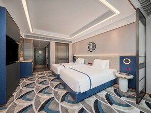 Luxury Twin Room | Desk, laptop workspace, blackout drapes, free WiFi - Xi'an Zhonglou Fengdu Hotel (Yongxingfang Changlemen Subway Station Branch) (Xi'an)