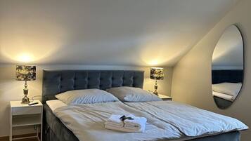 2 bedrooms, iron/ironing board, travel crib, free WiFi