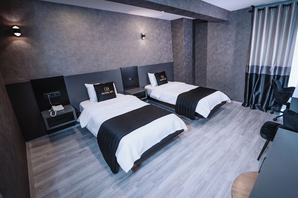 Standard Twin Room, City View | Premium bedding, minibar, in-room safe, desk