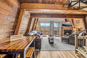 TV, fireplace, books, stereo - Quaint and Secluded - Views - Hot Tub - Decks (Sevierville)