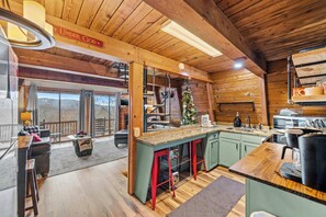 Fridge, microwave, oven, stovetop - Cozy & Comfortable Cabin I Great View I Hot Tub (Sevierville)
