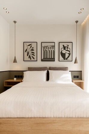 Standard Studio, City View | Hypo-allergenic bedding available, desk, laptop workspace, soundproofing - Rebalance Apartments (Athens)