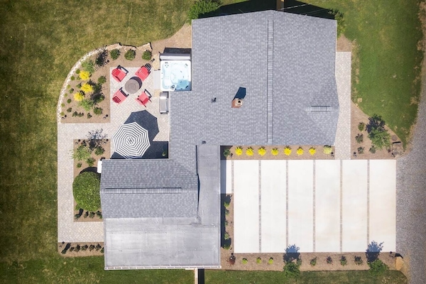 Aerial view of property.