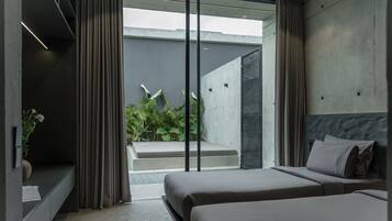2 kamar tidur, seprai katun Mesir, dan seprai premium