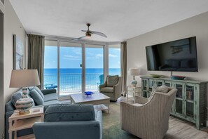 TV - 2BR/2BA Stylish & Modern Condo + Beach Chairs! (Panama City Beach)