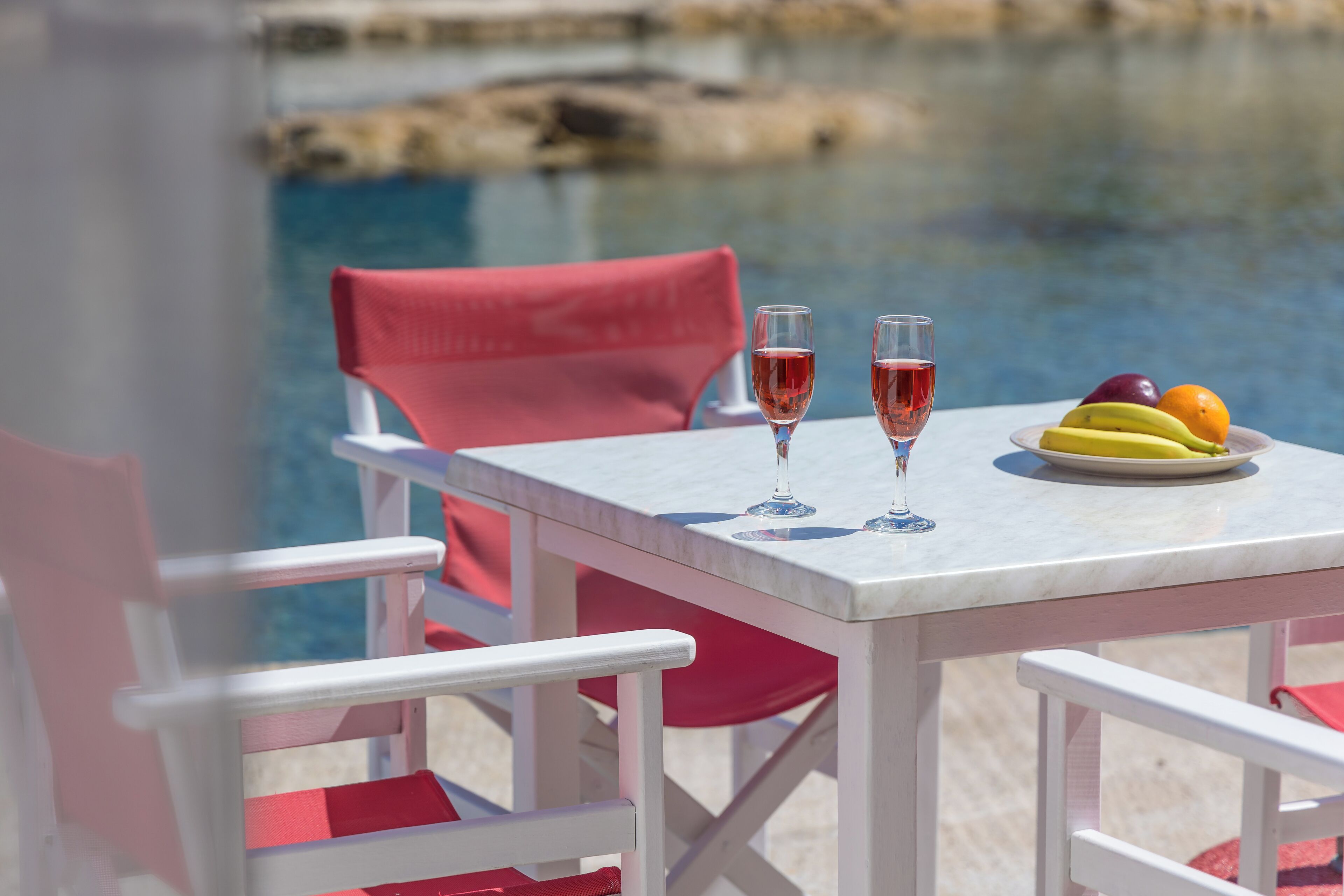 Honeymoon Quadruple Room, Patio, Sea View | Terrace/patio