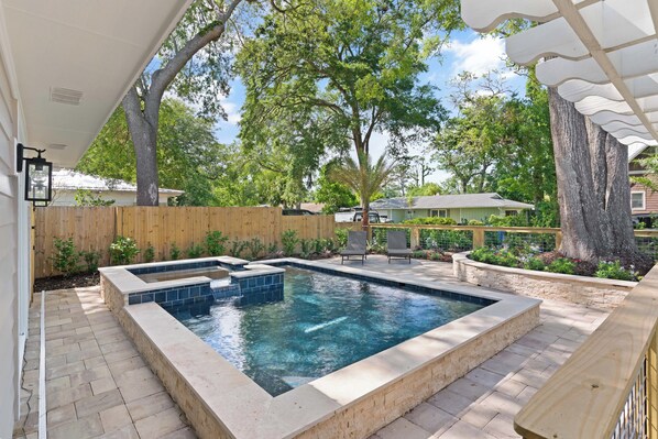 Una piscina riscaldata