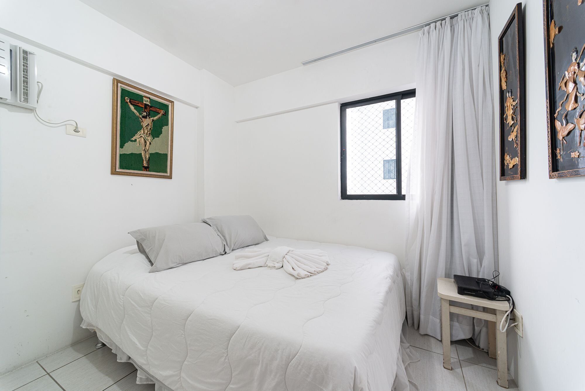 Apartamento básico | 2 quartos, espaço de trabalho para notebook, Wi-Fi de cortesia