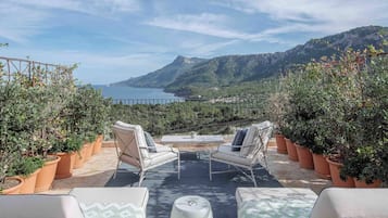 Camera Deluxe, terrazzo, vista mare | Vista spiaggia/mare