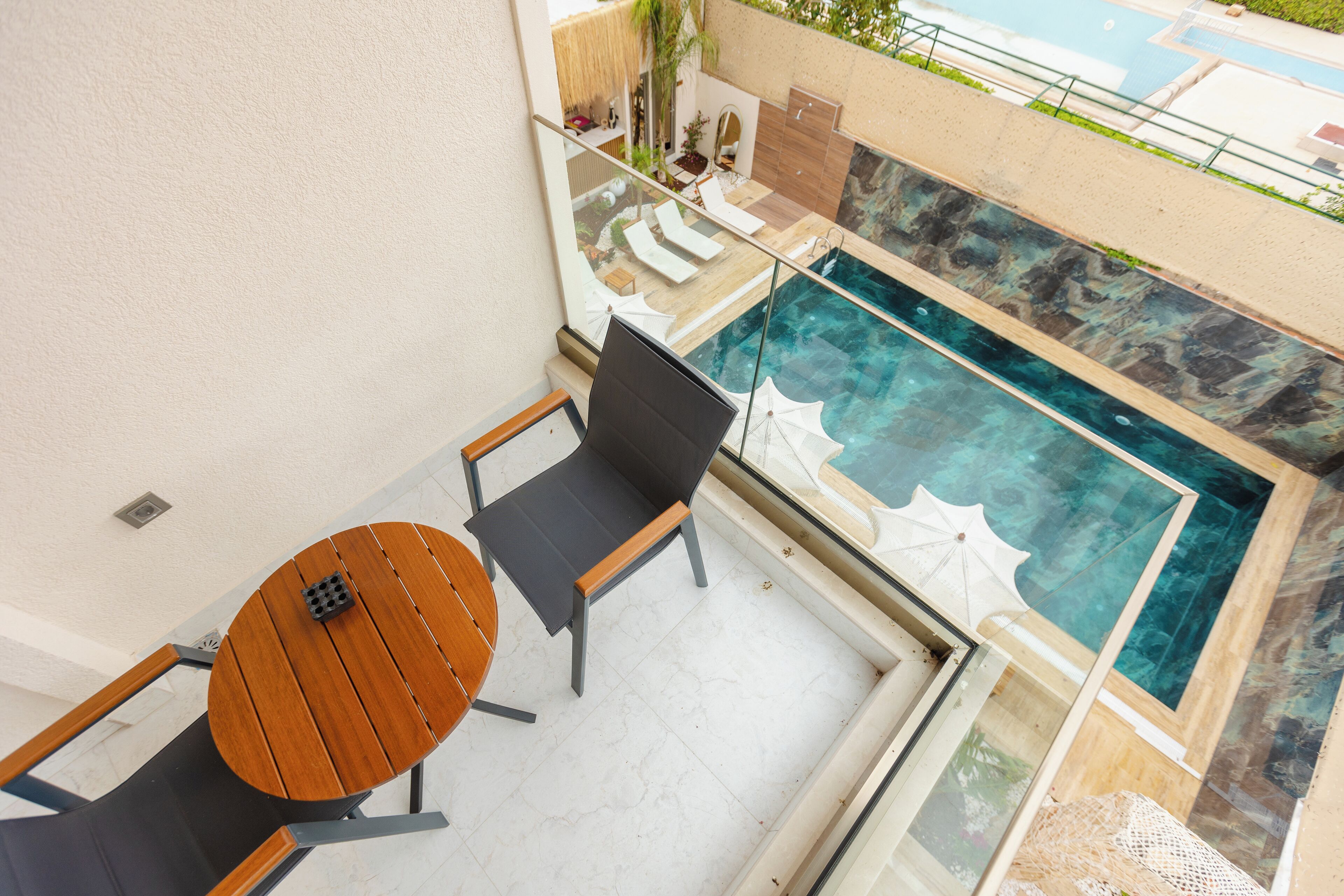 Blick von der Unterkunft