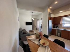 Apartment | In-room dining - Cozy 1 Bd Apt in Therisos with Balcony (Heraklion)