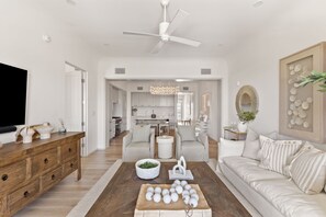 Living area - Kaiya Beach Resort #206- 2BR sleeps 6, with private beach access. (Inlet Beach)