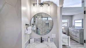 Hair dryer, towels