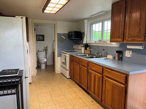 Kjøleskap, mikrobølgeovn, ovn og kokeplater