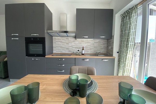 Fridge, oven, stovetop, dishwasher