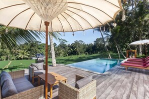 Terrace/patio - 1 BR Cozy Villa With Breathtaking Rice Paddy View (Bali)