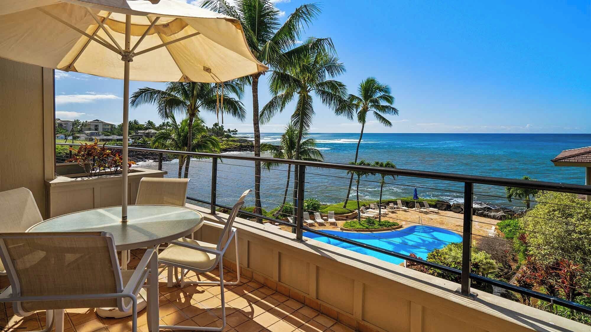 Whalers Cove #230 By Parrish Kauai: Oceanfront Views