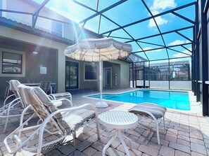 Outdoor pool, a heated pool