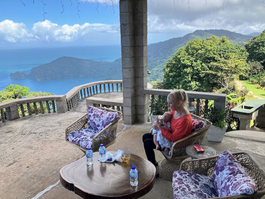 Romantisk hytte, havutsikt | Terrasse/patio