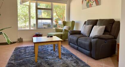 Light & bright 2 bedroom, 1 bathroom self contained apartment has all you need