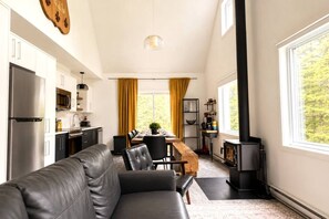 Smart TV, fireplace, video games