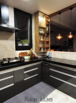 Fridge, microwave, oven, stovetop - Elysium...warm place  with modern amenities-“perfect place to stay“ experience  (Jaipur)