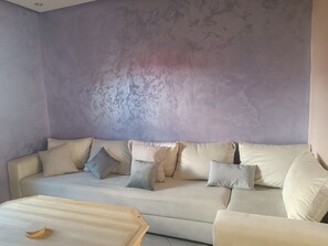 Living area - Founty high family apartment in quiet, secure neighborhood. (Agadir)
