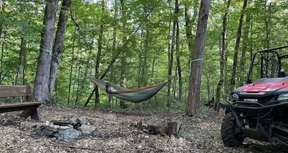 Hidden forest campground in South Pittsburg