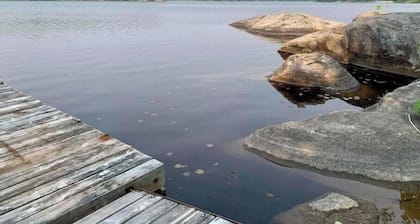 Off-grid rustic 3-bedroom cabin on very quiet lake