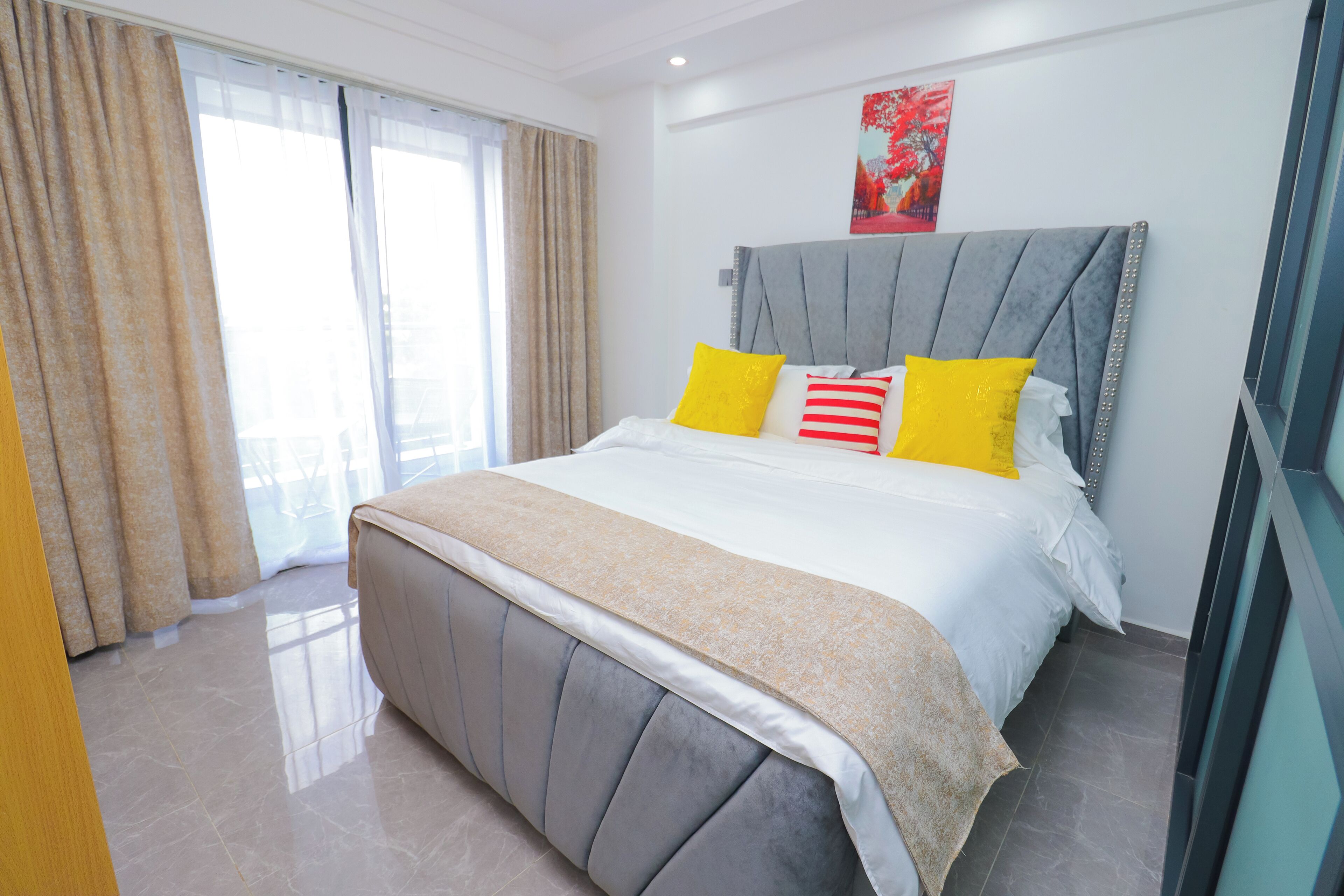 1 bedroom, iron/ironing board, travel crib, internet