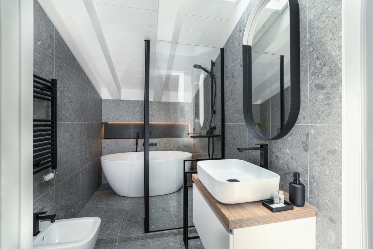 Shower, hair dryer