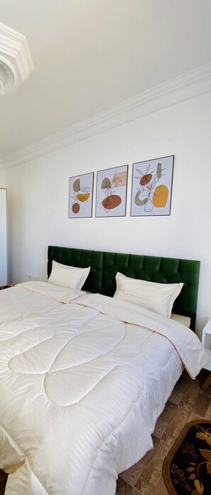 1 dormitorio, caja fuerte, wifi gratis y ropa de cama