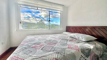 1 slaapkamer, een strijkplank/strijkijzer, wifi, beddengoed