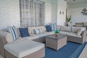 Smart TV, fireplace, stereo, printers