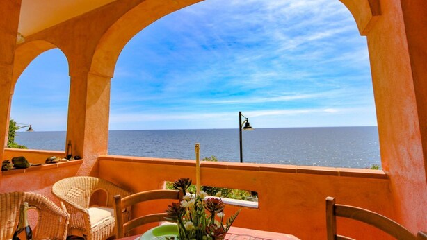 Terrace/patio - Apartment Abba Durke with sea view (Cala Gonone)