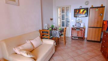 TV, caminetto