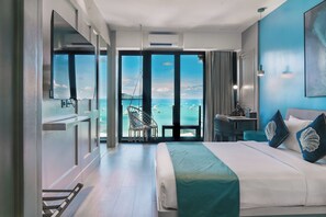 Deluxe Room, Ocean View | Premium bedding, free minibar items, desk, laptop workspace - H Hotel El Nido - Vegan Friendly Hotel (El Nido)